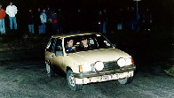 Vauxhall Nova SR competing in classic road rally